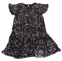 Čierne flitrované šaty