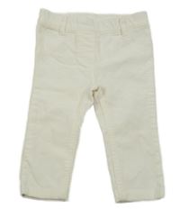 Smotanové menšestrové elastické nohavice