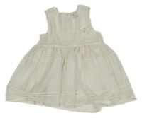 Bílé pruhované šaty s kytičkou H&M