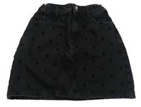 Čierna bodkovaná rifľová sukňa Matalan