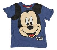Tmavomodré tričko s Mickeym H&M