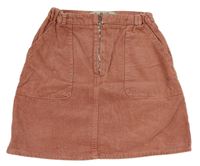 Ružová menšestrová sukňa so zipsom Denim Co.