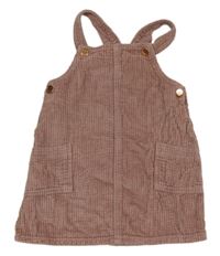 Starorůžové laclové manšestrové šaty s kapsami George