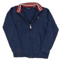 Tmavomodrý propínací svetr s logem Okaidi