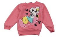 Ružová mikina s Mickeym a Minnie