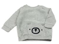 Sivo-chlpatá mikina s ňufáčikom  F&F