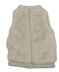Smotanová kožušinová zateplená vesta St. Bernard