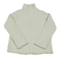 Smetanový žebrovaný rolák Zara