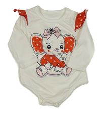 Biele rebrované body so slonom