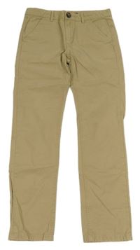 Béžové plátenné chino nohavice C&A