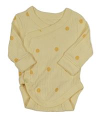 Vanilkové žebrované zavinovací body Primark