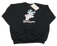 Nové - Čierna mikina s laní