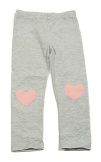 Sivé legíny so srdiečkami Lc waikiki