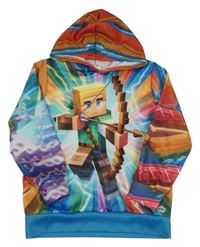 Farebná vzorovaná mikina s kapucí - Minecraft
