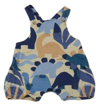 Pudrovo-modré teplákové laclové kraťasy s dinosaury Next