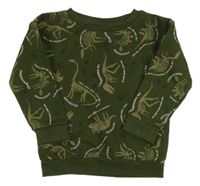 Tmavozelená mikina s diny Primark