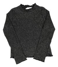 Černo-stříbrné úpletové triiko H&M