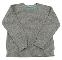 Sivo-biely melírovaný sveter H&M