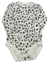 Bílo-černo-světlerůžové vzorované body F&F