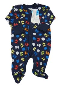 Nové - Tmavomodrý overal se slony Matalan