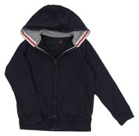 Tmavomodrá propínací mikina s kapucí Matalan