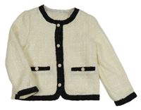 Smetanovo-černý jarní kabátek Shein