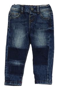 Modro-tmavomodré rifle s vyšúchaním Denim Co.