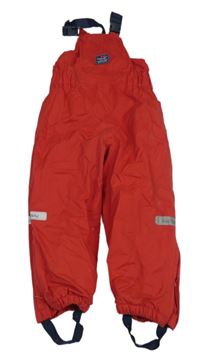 Červené šusťákové laclové oteplovačky Jojo Maman Bébé