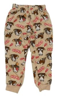 Béžové plyšové kalhoty Gremlins