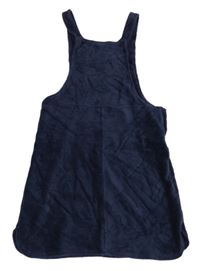 Tmavomodré sametové laclové šaty Next 