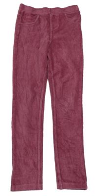 Vínové zamatové rebrované tregíny DopoDopo