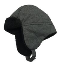 Šedo-černá šusťáková beranice s kožíškem C&Avel. 158-176