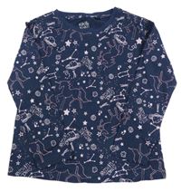 Tmavomodré triko s vesmírem Kiki&Koko