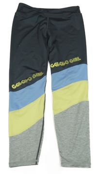 Sivo-modro-žlté športové legíny Page one young