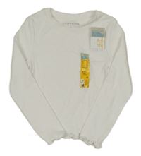 Nové - Biele rebrované tričko Primark