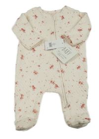 Nové - Pudrový vzorovaný teplákový overal s kvietkami George