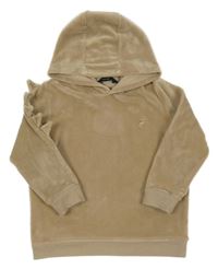 Béžová plyšová mikina s dinosaurom a kapucňou George