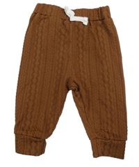 Hnedé vzorované tepláky