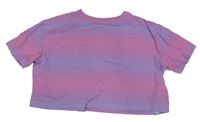 Ružovo-fialové tónované crop tričko Primark