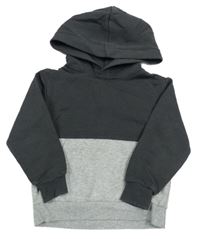 Tmavošedo-sivá mikina s kapucňou H&M