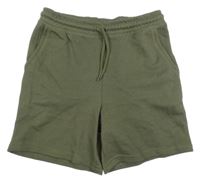 Khaki teplákové kraťasy Primark