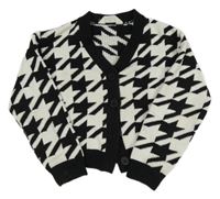 Čierno-biely vzorovaný prepínaci crop sveter H&M