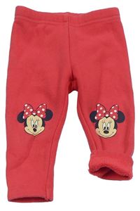Jahodové teplákové zateplené legíny s Minnie C&A