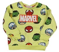 Citronová mikina s Avengers a logem PRIMARK