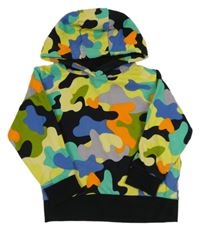 Army-čierna mikina s kapucňou Next