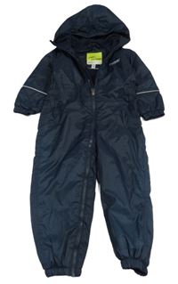 Tmavomodrá šušťáková funkčná zateplená kombinéza s kapucňou zn. REGATTA