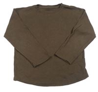 Tmavohnědé žebrované mikinotriko George