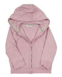 Svetloružová prepínaci mikina s kapucňou M&S