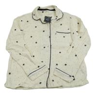 Nové - smetanový mušelínový pyžamový kabátek s hviezdičkami George