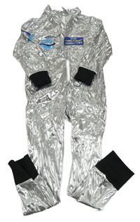 Kostým - Stříbrno-černá kombinéza - kosmonaut
